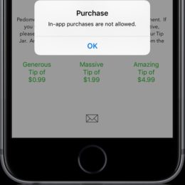 "In-app purchases are not allowed" error message on iPhone