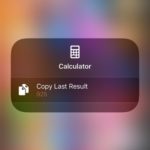 iphone calculator 3d touch shortcut