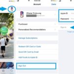 how to sign out and back in to app store