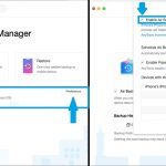 enabling AnyTrans air backup for iPhone.