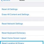 how to reset location and privacy on ios