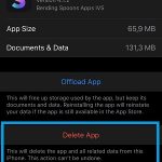 delete iPhone app from settings