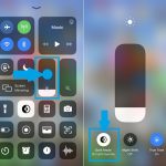 long press brightness control bar for dark mode toggle