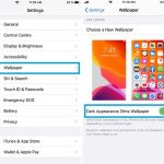 how to enable the iOS 13 dim wallpaper feature