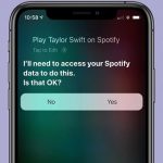 Siri asking for permission to access Spotify data