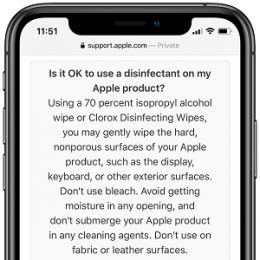 Apple confirms iPhone can be wipe-cleaned with medical alcohol