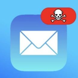 iOS Mail app icon with security alert