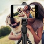 taking a selfie with a tripod