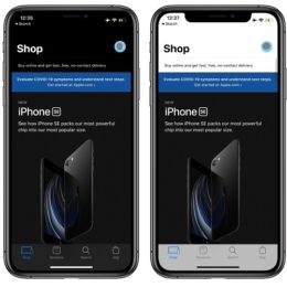 Apple Store app for iOS Dark vs Light Mode