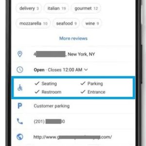 Google Maps Accessible Places feature