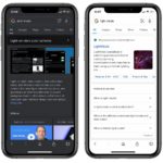 Google search app for iPhone Dark vs Light theme