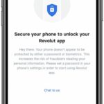 Revolut not working when iPhone passcode is off