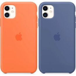 Vitamin C and Linen Blue iPhone 11 Silicone cases