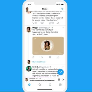Voice Tweet displayed on Twitter timeline