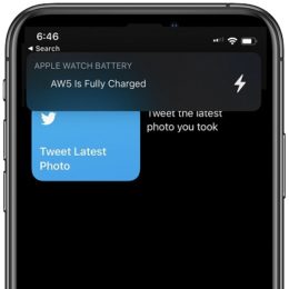 iOS 14 Apple Watch is fully charged banner notification