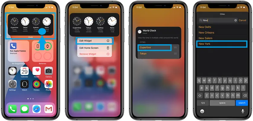 How To Use The iPhone Home Screen Clock Widget (iOS 14)