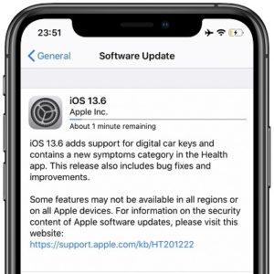 iOS 13.6 Software Update screen