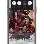 iPhone Clock Widget Money Heist theme layout