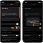how to enable private wi-fi address for iphone