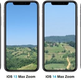 iOS 13 vs iOS 14 max zoom comparison