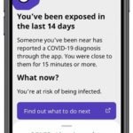COVID Alert on iPhone generated by Exposure Notifications