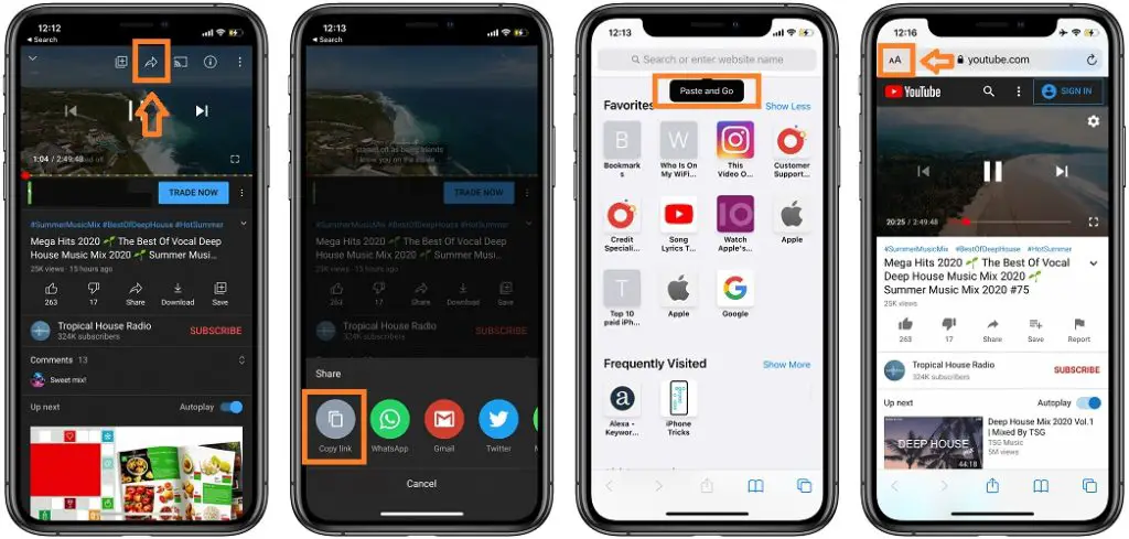 how to open YouTube video in Safari