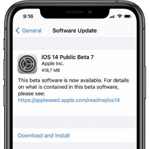 iOS 14 Public Beta 7 software update
