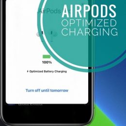 airpods pro optimized battery charging on connection screen