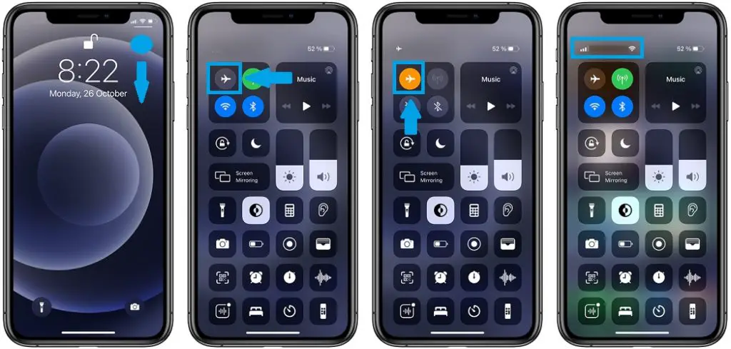 fix iPhone 12 No Service with Airplane Mode