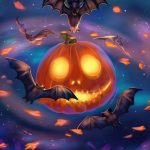 happy halloween cartoon wallpaper