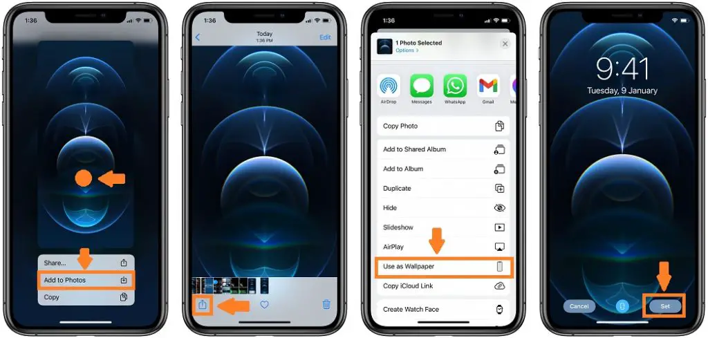 how to download and set iPhone 12 pro wallpaper