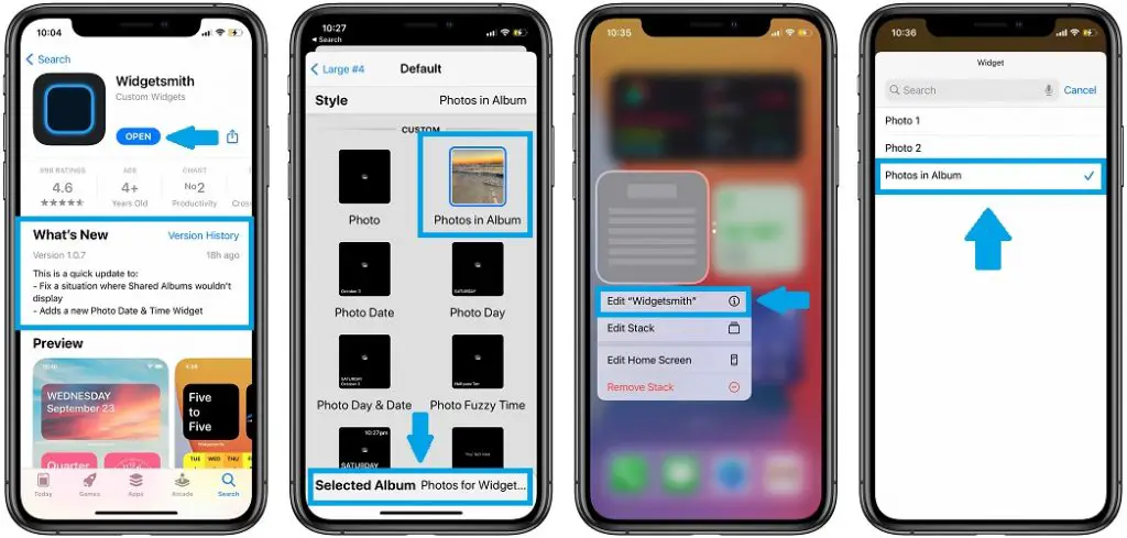 how to fix photo album widget bug