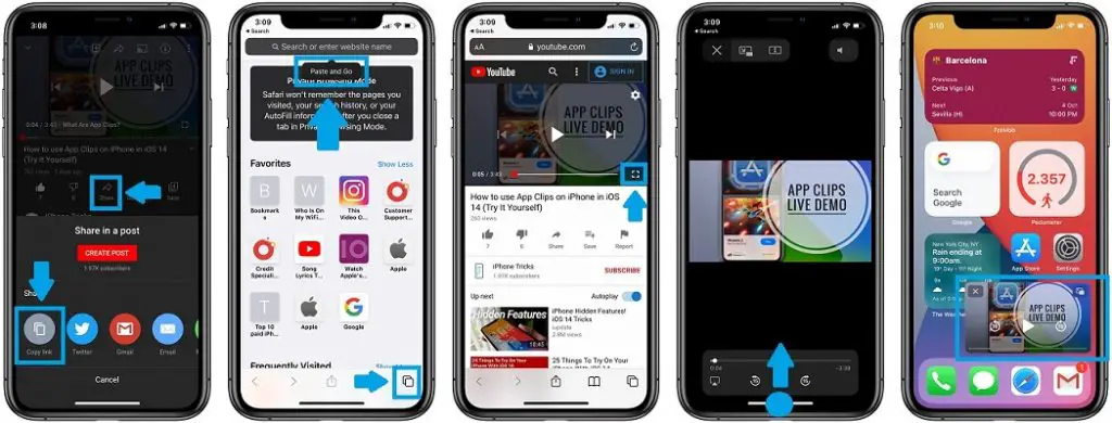 how to play YouTube videos picture in picture