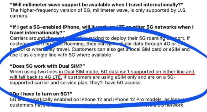 iPhone 12 Dual SIM no 5G confirmed by Apple internal document