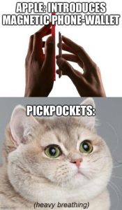 iPhone 12 magnetic phone-wallet meme