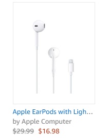 Apple EarPods with lightning connector