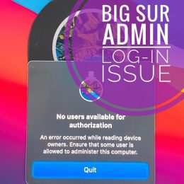 Mac Password not working in macOS Big Sur