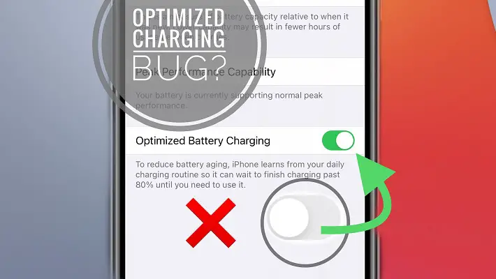 Optimized Battery Charging can't be disabled in iOS 14.2