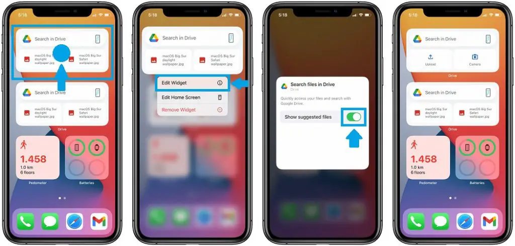 how to edit google drive widget