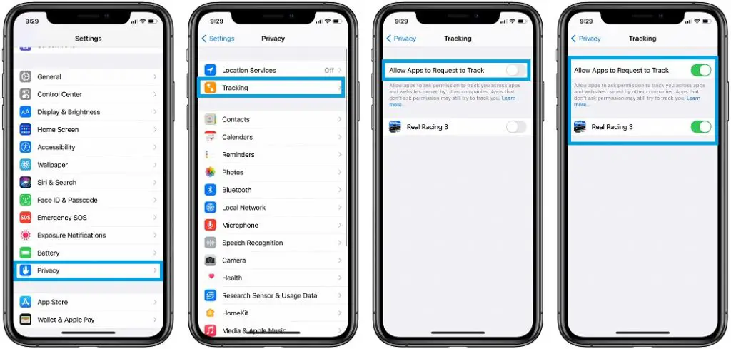 how to enable app tracking transparency in iOS 14