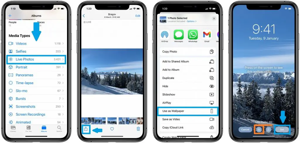 how to set live phot as live wallpaper