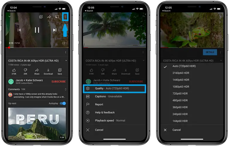 how to watch YouTube videos in HDR on iPhone 12
