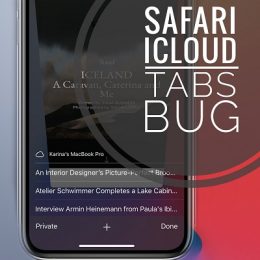 Safari iCloud tabs bug
