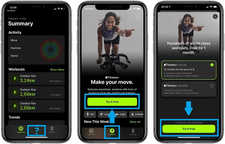 how to subscribe for Apple Fitness+ free trial