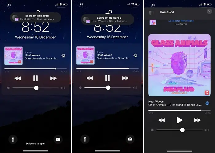 iOS 14.4 HomePod mini user interface