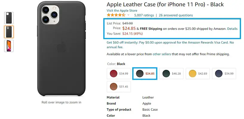 iphone 11 pro apple leather case sale