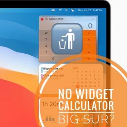 no calculator widget in macOS Big Sur