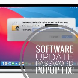 software update is trying to authenticate user popup