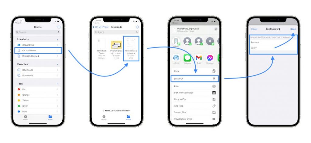 how to Lock PDF on iPhone