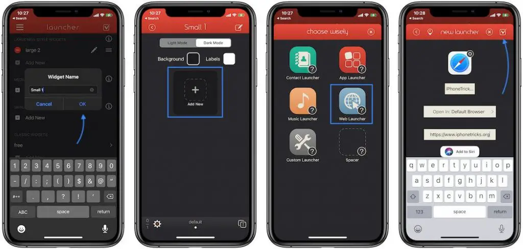 how to create a launcher home screen widget
